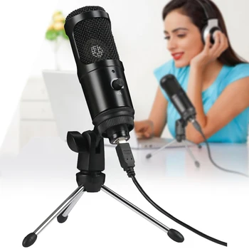 Interview Condenser Microphone Set Professional Tripod Stand Tabletop Stereo USB Charging Studio Recording Conference Lossless
Interview Condenser Microphone Set Professional Tripod Stand Tabletop Stereo USB Charging Studio Recording Conference Lossless