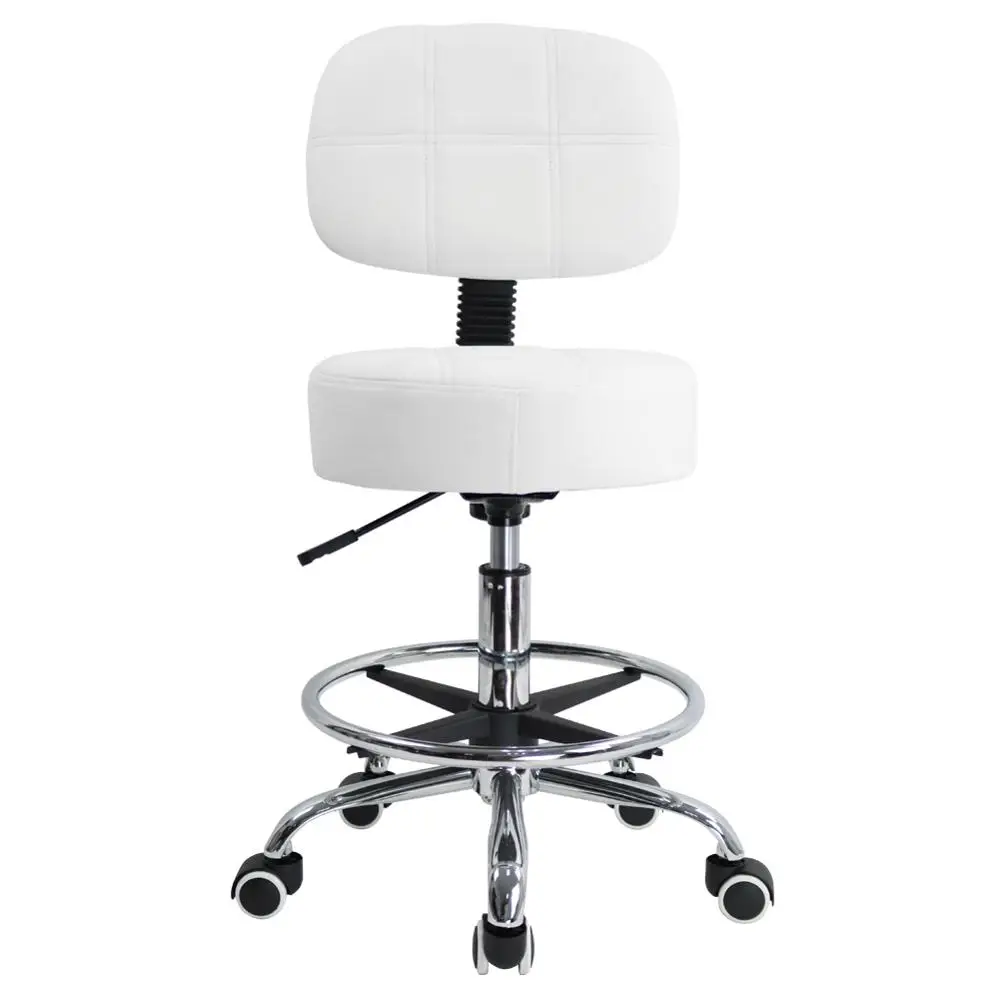 KKTONER Swivel Round Rolling Stool PU Leather with Adjustable FootRest Height Adjustable Task Drafting Chair with Back (White)
KKTONER Swivel Round Rolling Stool PU Leather with Adjustable FootRest Height Adjustable Task Drafting Chair with Back (White)