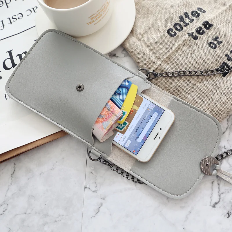 Metal/PU Strap Cell Phone Bags Transparent Mobile Phone Bag Touchable Smartphone Pouch Portable Mini Shoulder Bags for Women
Metal/PU Strap Cell Phone Bags Transparent Mobile Phone Bag Touchable Smartphone Pouch Portable Mini Shoulder Bags for Women