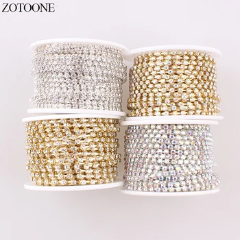 ZOTOONE DIY Gold Motif Rhinestones for Clothes Strass Silver Claw Chain Rhinestone Trim Glue Nails Stickers Sewing Accessories C
ZOTOONE DIY Gold Motif Rhinestones for Clothes Strass Silver Claw Chain Rhinestone Trim Glue Nails Stickers Sewing Accessories C