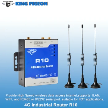 

Industrial 4G Router Wireless IoT gateway (2LAN 1WAN 1RS485) supports RS232/RS485 to 4G Lte data transmission and WIFI 802.11b