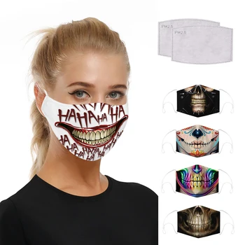 Washable Skull Smiley Printing Mouth Mask with Filter for Halloween Party Half Face Mask Dust proof bacteria proof Flu Mask
Washable Skull Smiley Printing Mouth Mask with Filter for Halloween Party Half Face Mask Dust proof bacteria proof Flu Mask