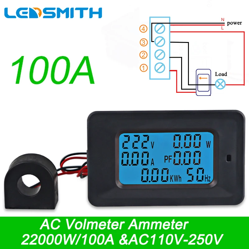 AC 5KW 110~250V LCD Digital Current Voltage Power Energy Frequency Power Factor Multimeter Ammeter Voltmeter Wattmeter
AC 5KW 110~250V LCD Digital Current Voltage Power Energy Frequency Power Factor Multimeter Ammeter Voltmeter Wattmeter