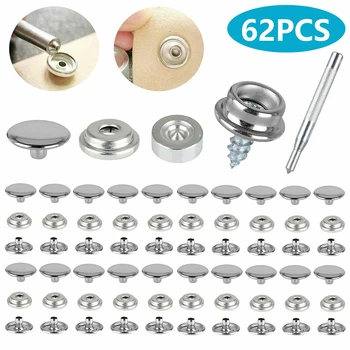 62Pcs High Quality Stainless Steel Canvas Snap Fastener Cap Screw Stud For Marine Application Protective Car Accessories
62Pcs High Quality Stainless Steel Canvas Snap Fastener Cap Screw Stud For Marine Application Protective Car Accessories