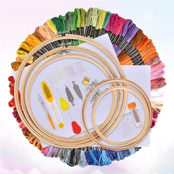 1 Set Embroidery Tools Kit 100 Pcs Colored Threads with Accessories Knitting Frame Needle Set for DIY Sewing Home Women Girl
1 Set Embroidery Tools Kit 100 Pcs Colored Threads with Accessories Knitting Frame Needle Set for DIY Sewing Home Women Girl