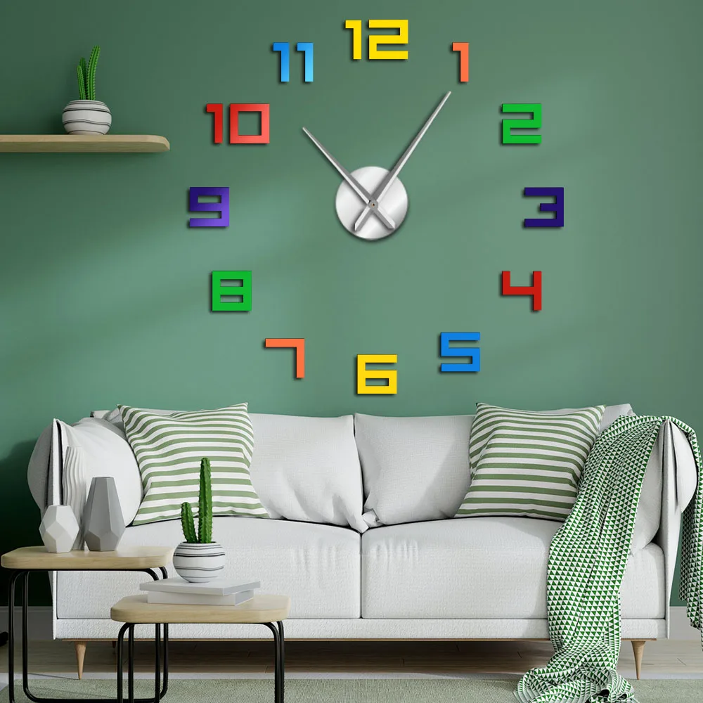 Colorful Numbers Wall Clock Rainbow Colors DIY Giant Wall Clock Multicoloured Arylic DIY Wall Clock Big Numbers Home Decor Clock
Colorful Numbers Wall Clock Rainbow Colors DIY Giant Wall Clock Multicoloured Arylic DIY Wall Clock Big Numbers Home Decor Clock