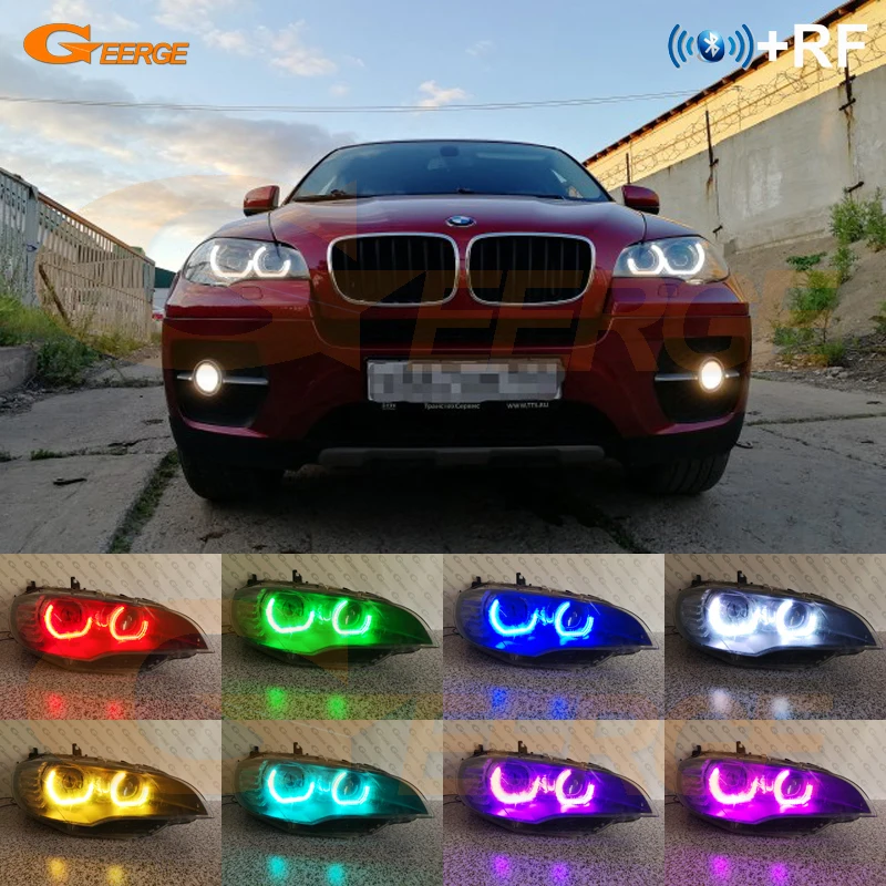 For BMW X6 E71 E72 X6M X5 E70 X5M Excellent DTM crystal M4 Style RF remote Bluetooth App Multi-Color RGB LED Angel Eyes kit
For BMW X6 E71 E72 X6M X5 E70 X5M Excellent DTM crystal M4 Style RF remote Bluetooth App Multi-Color RGB LED Angel Eyes kit