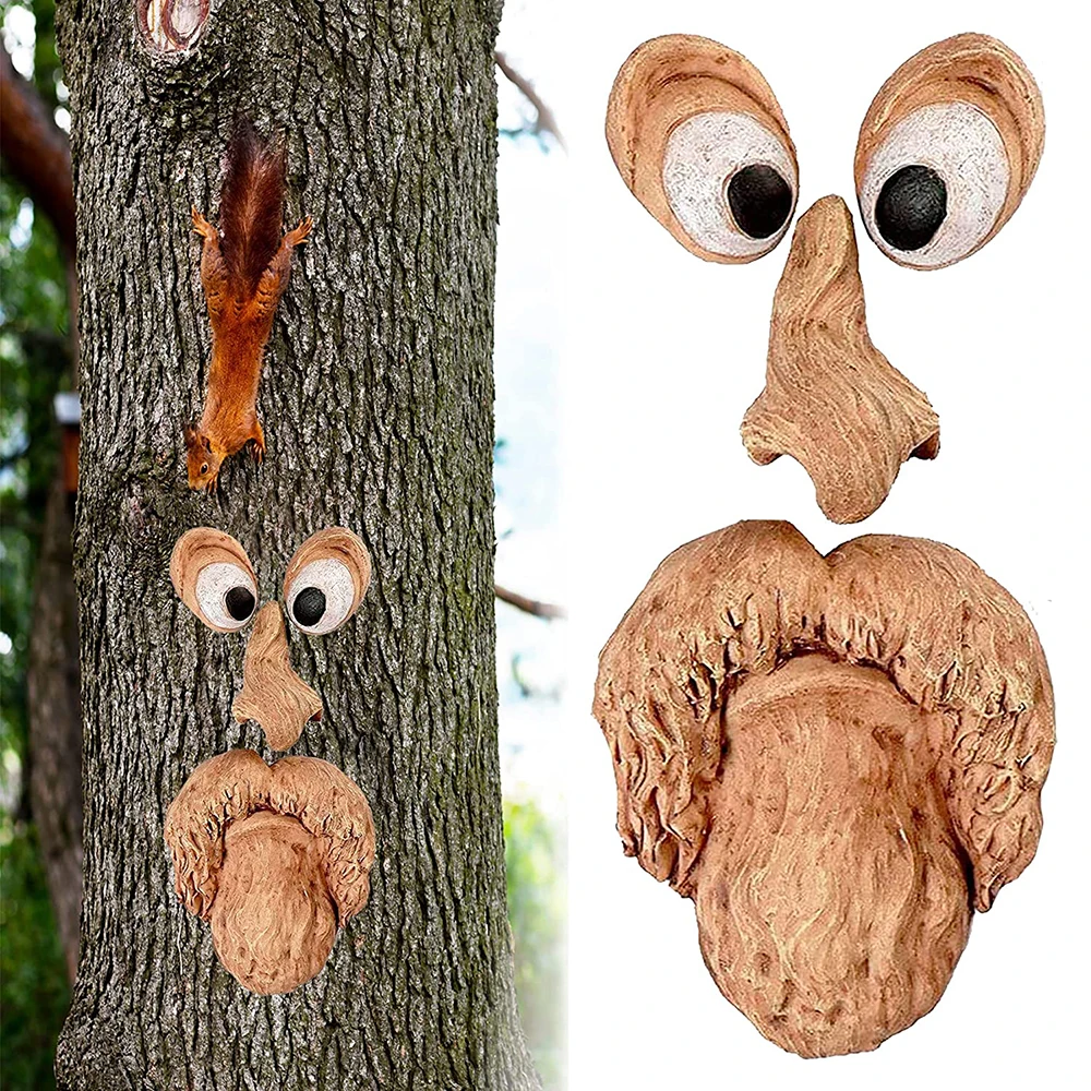 Tree Faces Decor Outdoor, Tree Huggers Bark Ghost Face Facial Features Tree Art for Garden Patio Halloween Creative Props
Tree Faces Decor Outdoor, Tree Huggers Bark Ghost Face Facial Features Tree Art for Garden Patio Halloween Creative Props