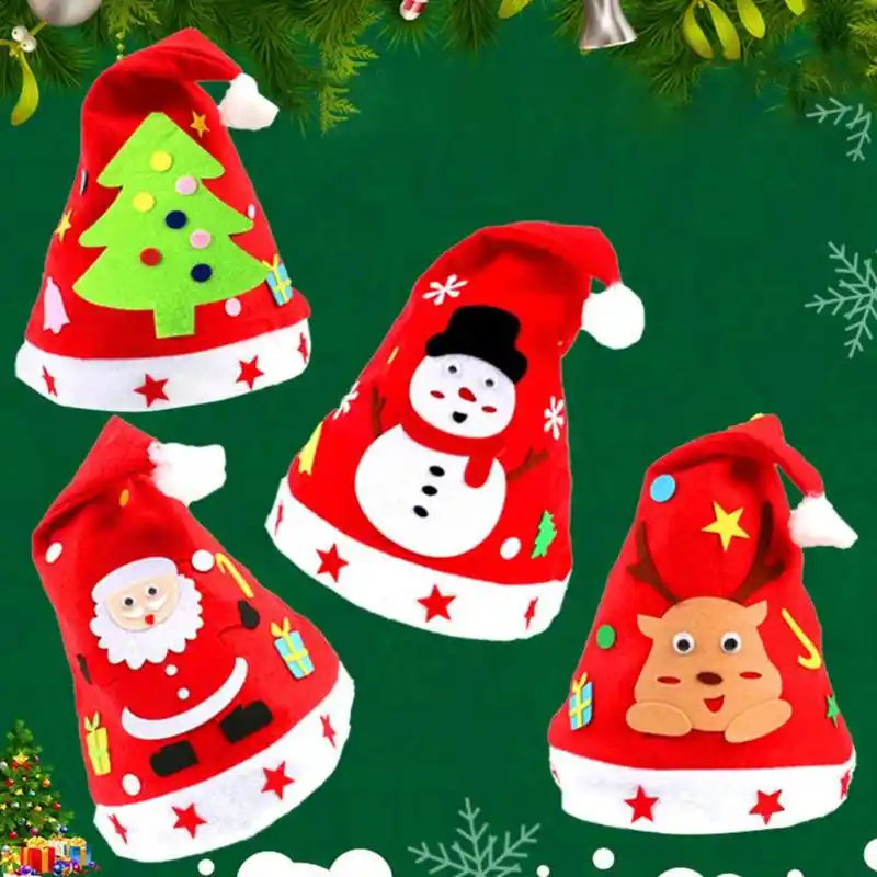 hat cute santa claus elk hat warm christmas cap new year party