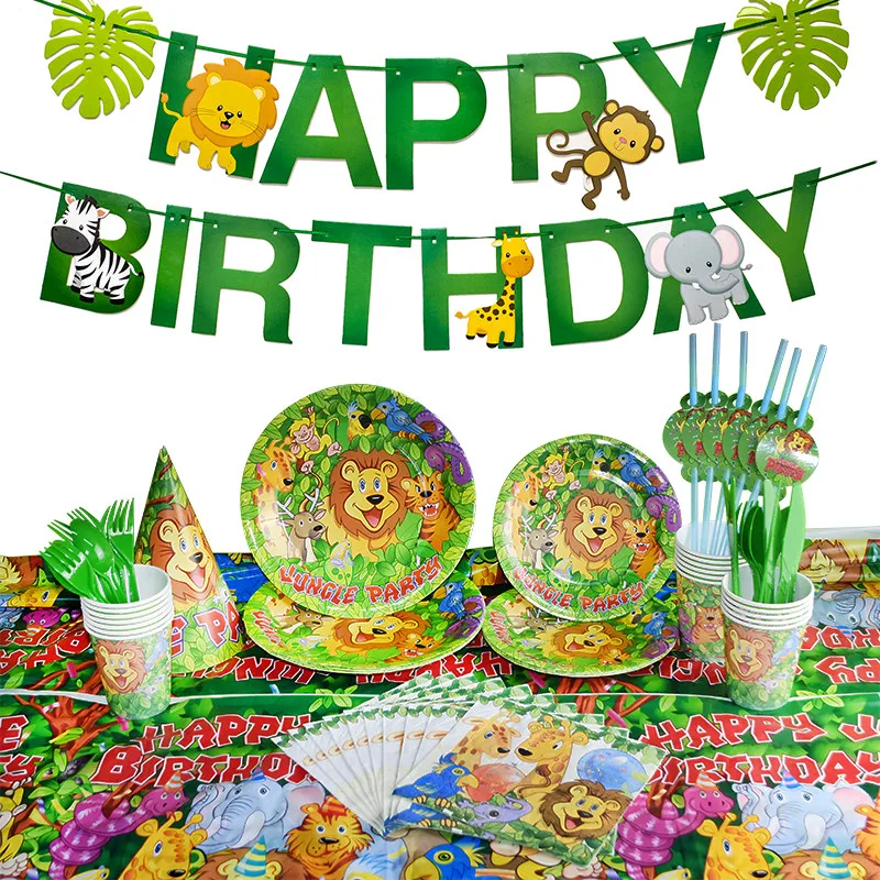 Jungle Party Decorati Foil Latex Balloon Cute Disposable Tableware Tablecloth Mask For Baby Shower Birthday Favor Party Supplies
Jungle Party Decorati Foil Latex Balloon Cute Disposable Tableware Tablecloth Mask For Baby Shower Birthday Favor Party Supplies
