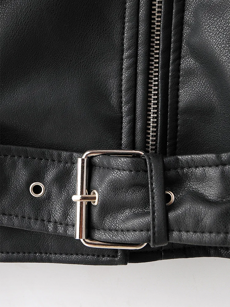 Women's Eco-Leather Oversized Biker Jacket Women's Eco-Leather Oversized Biker Jacket