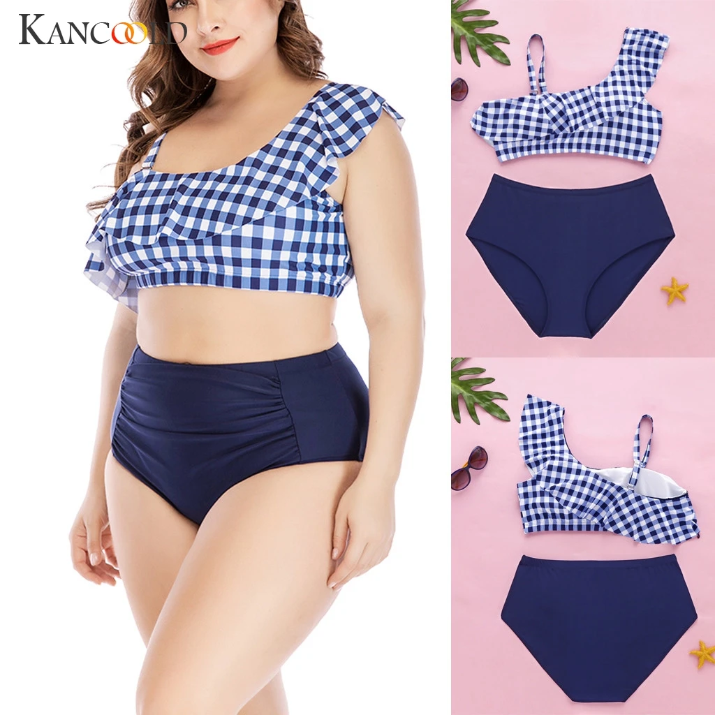 KANCOOLD Bikini Set Shoulder Top Plus Size Women Sexy Bandage Plaid Print High Waist Bikini Swimsuit 2020 Summer Sexy Swimsuit
KANCOOLD Bikini Set Shoulder Top Plus Size Women Sexy Bandage Plaid Print High Waist Bikini Swimsuit 2020 Summer Sexy Swimsuit