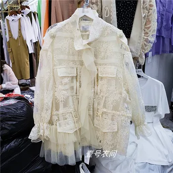 Lace Trench Coat for Women European Style Summer New Elegant Embroidered Crocheted Flowers Lace Coat Sun-Proof Clothing Female
Lace Trench Coat for Women European Style Summer New Elegant Embroidered Crocheted Flowers Lace Coat Sun-Proof Clothing Female