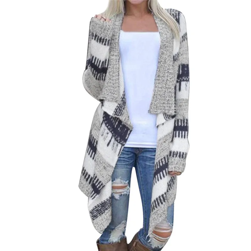 Jaycosin 2019 Autumn Women Sweater Striped Color Block Draped Loose Cardigan Long Sleeve Leisure Mosaic Casual Knit Sweater Coat 
Jaycosin 2019 Autumn Women Sweater Striped Color Block Draped Loose Cardigan Long Sleeve Leisure Mosaic Casual Knit Sweater Coat