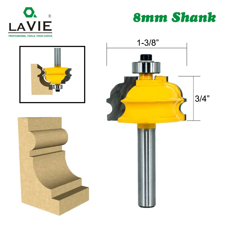 LAVIE 1pc 8mm Shank Special Moulding Handrail Wood Router Bit Woodworking Milling Cutter for Wood Machine Tools MC02077
LAVIE 1pc 8mm Shank Special Moulding Handrail Wood Router Bit Woodworking Milling Cutter for Wood Machine Tools MC02077