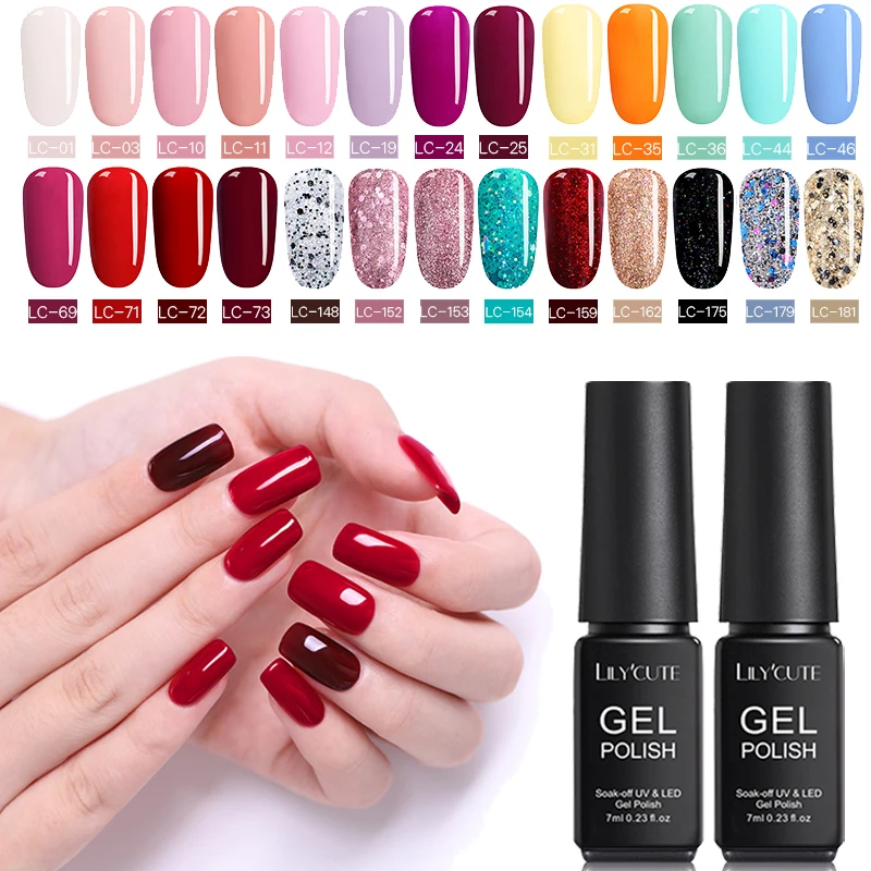 LILYCUTE 7ml Nail Gel Pink Blue Red Glitter Sequins UV Gel Varnish Summer Gel Polish Soak Off Nail Art UV Gel Polish
LILYCUTE 7ml Nail Gel Pink Blue Red Glitter Sequins UV Gel Varnish Summer Gel Polish Soak Off Nail Art UV Gel Polish