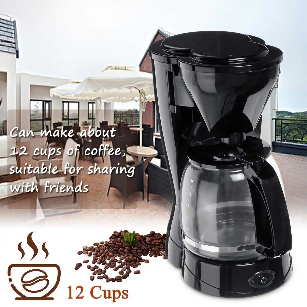 household office american style drip tea/coffee making machine