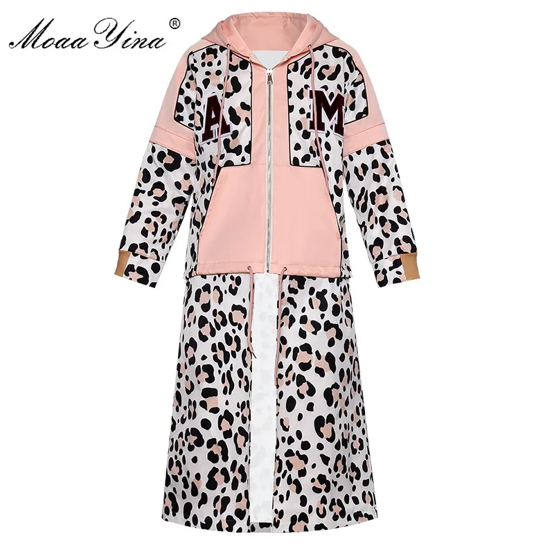 MoaaYina модная дизайнерская ветровка с капюшоном пальто осень зима Женская на