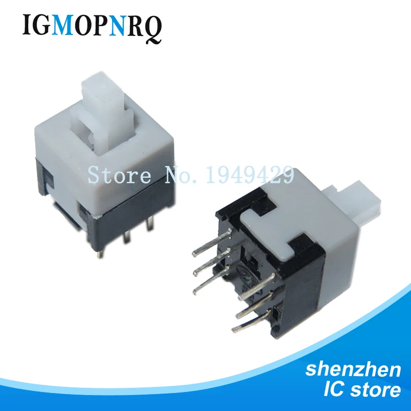20PCS 8.5X8.5MM 8.5 * 8.5MM Self-locking/non-locking switch DIP 6-pin touch key wholesale | Электронные компоненты и
