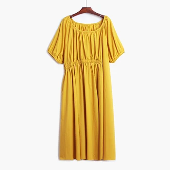 Round Neck Fashion Women Dress Summer New 2020 Cotton Casual Ladies Dress Korean Style Short Sleeve Women Clothing
Round Neck Fashion Women Dress Summer New 2020 Cotton Casual Ladies Dress Korean Style Short Sleeve Women Clothing