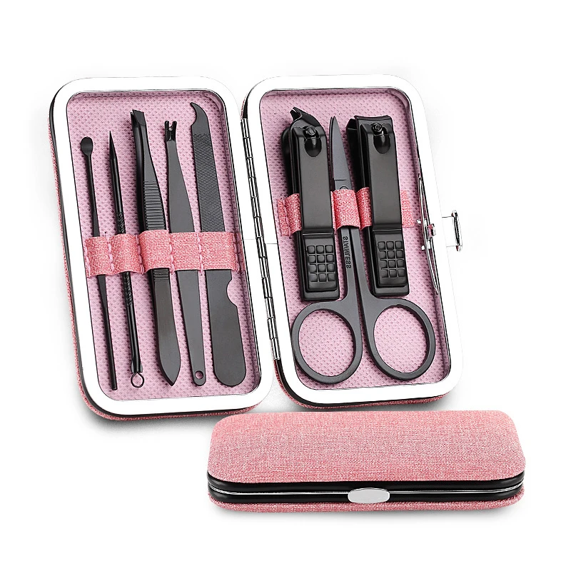 8Pcs/Set Multifunction Nail Clippers Set Stainless Steel Black Pedicure Scissor Tweezer Manicure Set Kit Nail Art Tools
8Pcs/Set Multifunction Nail Clippers Set Stainless Steel Black Pedicure Scissor Tweezer Manicure Set Kit Nail Art Tools