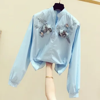 New Embroidery Flowers V-neck Long Sleeve Top Women's Blouses Casual Front Short Long Back Harajuku Shirts Fashion Chiffon Shirt
New Embroidery Flowers V-neck Long Sleeve Top Women's Blouses Casual Front Short Long Back Harajuku Shirts Fashion Chiffon Shirt