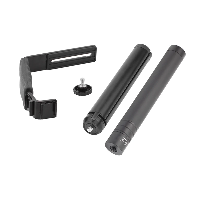 Microphone Stand L Bracket Camera Grip with 2 Hot Shoe Mounts+Tripod+Extended Self-Timer Bar for Zhiyun Smooth Q/3/Dji Osmo/Rode
Microphone Stand L Bracket Camera Grip with 2 Hot Shoe Mounts+Tripod+Extended Self-Timer Bar for Zhiyun Smooth Q/3/Dji Osmo/Rode