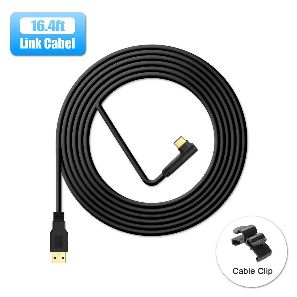 16FT 5M Data Charging Cable For Oculus Quest 2 VR Link Headset USB 3.0 Type C Data Transfer USB-A To Type-C Cable VR Accessories
16FT 5M Data Charging Cable For Oculus Quest 2 VR Link Headset USB 3.0 Type C Data Transfer USB-A To Type-C Cable VR Accessories
