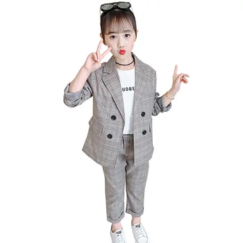 Girls Suit Set Plaid Girls Outfits Jacket + Pants Clothes For Teenage Girls Spring Autumn Children's Suit Clothes
Girls Suit Set Plaid Girls Outfits Jacket + Pants Clothes For Teenage Girls Spring Autumn Children's Suit Clothes