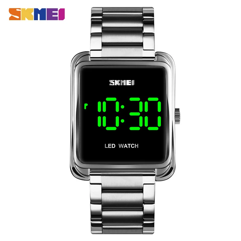 SKMEI LED Display Men Digital Wrist Watches 2020 Top Brand Luxury Stainless Steel Waterproof Male Clock Relogio Masculino 1505 SKMEI LED Display Men Digital Wrist Watches 2020 Top Brand Luxury Stainless Steel Waterproof Male Clock Relogio Masculino 1505