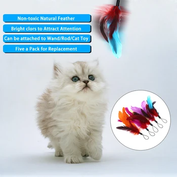 New 2PCS Luxury Extendable Pet Kitten Cat Feather Teaser Wand Rod + 9PCS Colorful Natural Long Feather Cat Teaser Toy Set 
New 2PCS Luxury Extendable Pet Kitten Cat Feather Teaser Wand Rod + 9PCS Colorful Natural Long Feather Cat Teaser Toy Set