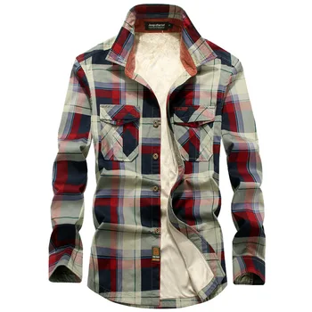 100% Cotton Mens Plus Velvet Warm Fleece Plaid Shirt Autumn Winter Thick Windproof Outdoor Hiking Sports Shirt 4XL Thermal Shirt
100% Cotton Mens Plus Velvet Warm Fleece Plaid Shirt Autumn Winter Thick Windproof Outdoor Hiking Sports Shirt 4XL Thermal Shirt