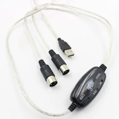 MIDI to USB IN-OUT Interface Cable Adapter for Keyboard Electronic Drum Music Create Converter PC to Music Keyboard Cord
MIDI to USB IN-OUT Interface Cable Adapter for Keyboard Electronic Drum Music Create Converter PC to Music Keyboard Cord