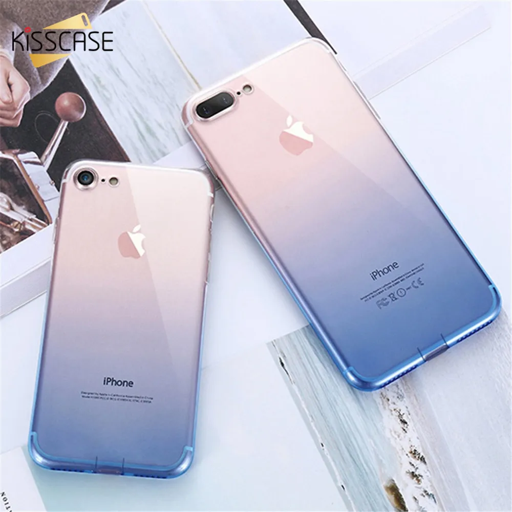 Чехол KISS силиконовый чехол для iPhone 11 Pro Max ультра тонкий мягкий градиентный XR XS X 5 5S