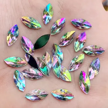 Colorful Horse Eye Acrylic Non Hot Fix Rhinestones Crystal Leaf Nail Art Rhinestones Nail Art Decorations 7*14mm 650pcs B79
Colorful Horse Eye Acrylic Non Hot Fix Rhinestones Crystal Leaf Nail Art Rhinestones Nail Art Decorations 7*14mm 650pcs B79