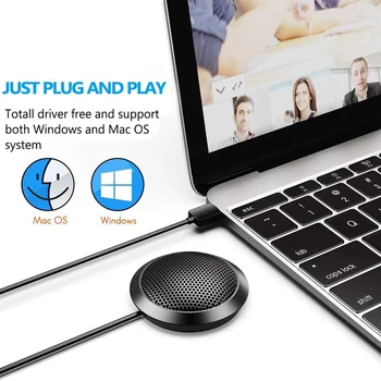 USB interface Condenser 360 Degree Microphone Conference Video Omnidirectional Mono Voice Mic For Notebook Desktop Computer
USB interface Condenser 360 Degree Microphone Conference Video Omnidirectional Mono Voice Mic For Notebook Desktop Computer
