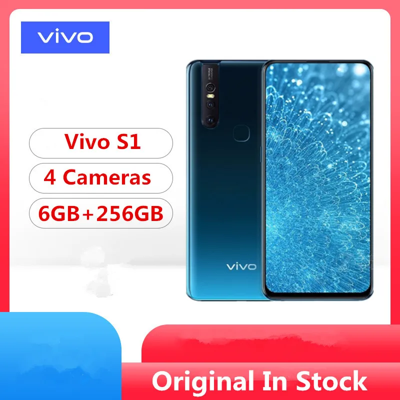 

Original Vivo S1 4G LTE Mobile Phone Helio P70 Android 9.0 6.53" 2340X1080 6GB RAM 256GB ROM 24.8MP Fingerprint