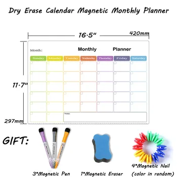 magnetic dry erase board Weekly&Monthly Planner Calendar Whiteboard Message Writing fridge memo magnet Bulletin White board
magnetic dry erase board Weekly&Monthly Planner Calendar Whiteboard Message Writing fridge memo magnet Bulletin White board