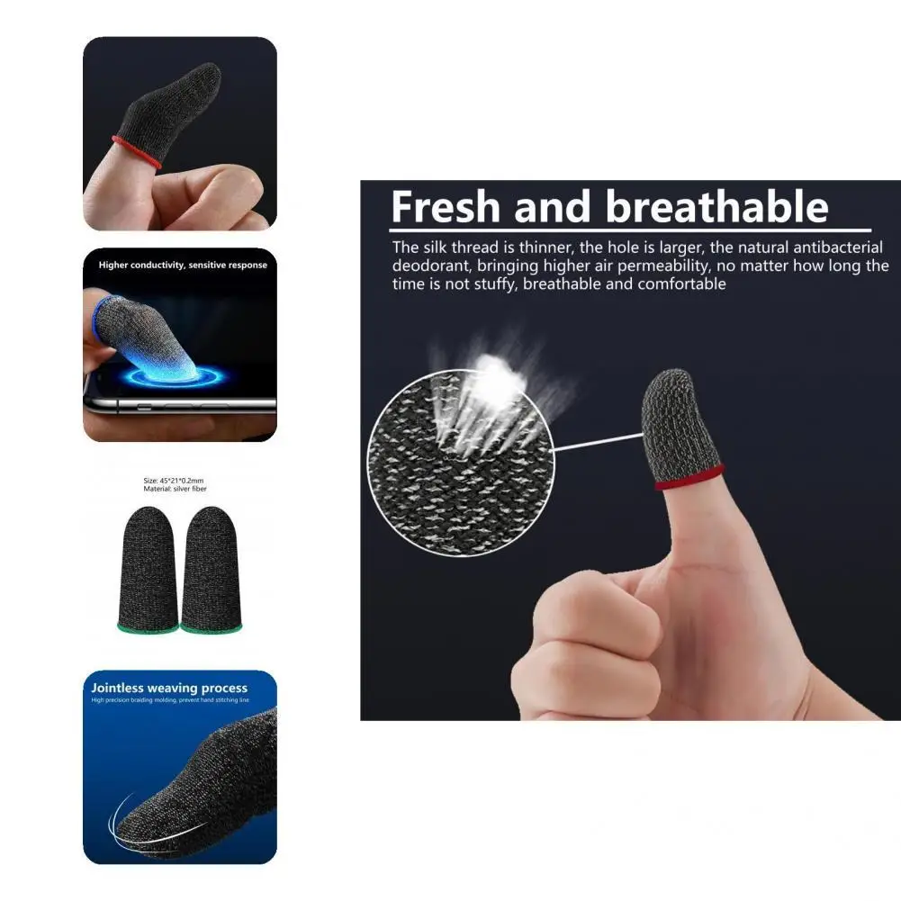 1 Pair Finger Sleeve Excellent Anti-Scratch Good Conductivity for Video Games Fingertip Gloves Fingertip Gloves
1 Pair Finger Sleeve Excellent Anti-Scratch Good Conductivity for Video Games Fingertip Gloves Fingertip Gloves