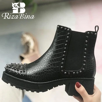 RIZABINA Woman Ankle Boots Rivets Mixed Color Winter Shoes Woman Punk Cool Short Boots Woman Footwear Size 36-41
RIZABINA Woman Ankle Boots Rivets Mixed Color Winter Shoes Woman Punk Cool Short Boots Woman Footwear Size 36-41