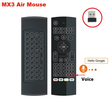 MX3 Backlit Air Mouse Russian Smart Voice Control IR Learning Remote Control 2.4G RF Wireless Keyboard For PC Android TV Box x96
MX3 Backlit Air Mouse Russian Smart Voice Control IR Learning Remote Control 2.4G RF Wireless Keyboard For PC Android TV Box x96