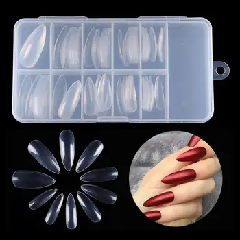 KROFAUE 100pcs/Box Fake Nail Tip DIY Full Cover Stiletto French Nail False Acrylic Press On Nail Art Tips
KROFAUE 100pcs/Box Fake Nail Tip DIY Full Cover Stiletto French Nail False Acrylic Press On Nail Art Tips