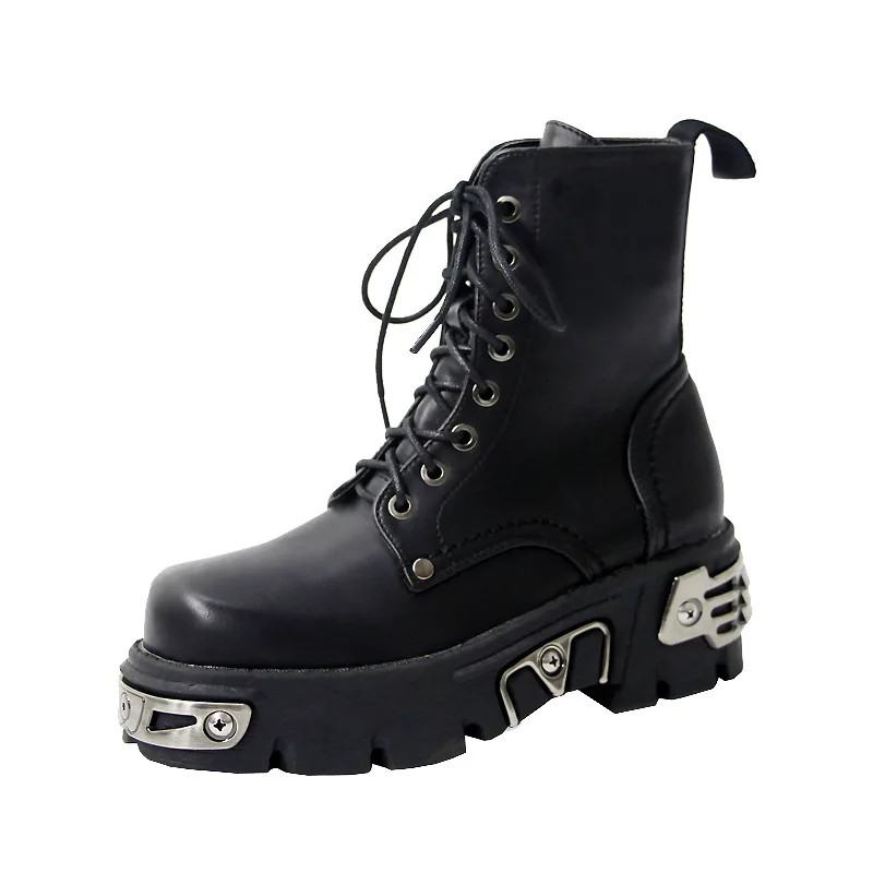FREE SHIPPING Punk Style Metal Ankle Boots JKP4350