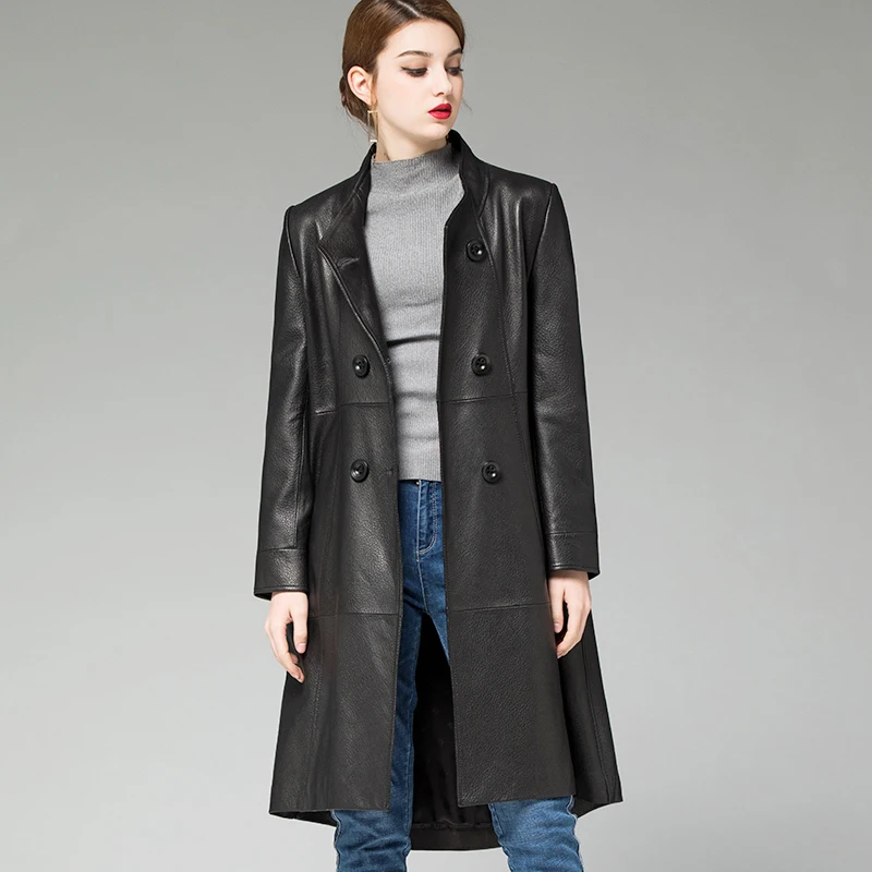 Coat Sheepskin 100% Female Genuine Leather Jacket 2020 Spring Autumn Jacket Women Long Trench Coats Chaqueta Mujer MY s
Coat Sheepskin 100% Female Genuine Leather Jacket 2020 Spring Autumn Jacket Women Long Trench Coats Chaqueta Mujer MY s