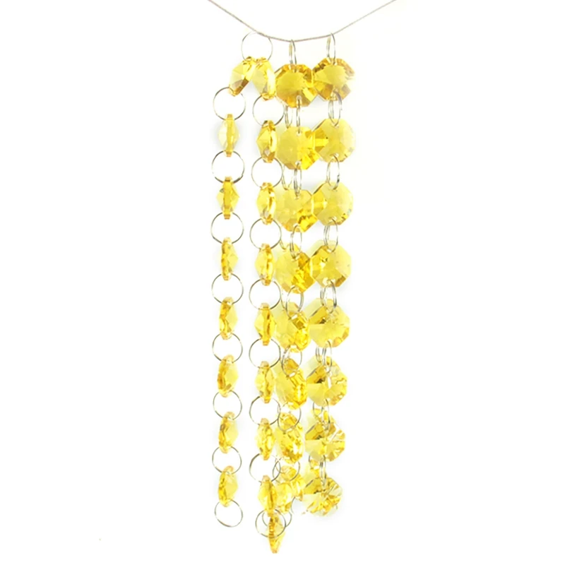 5m/50m Yellow Crystal 14mm Beads Glass Strands With Rings For Wedding Curtain Garlands Chains Home Decoration
5m/50m Yellow Crystal 14mm Beads Glass Strands With Rings For Wedding Curtain Garlands Chains Home Decoration