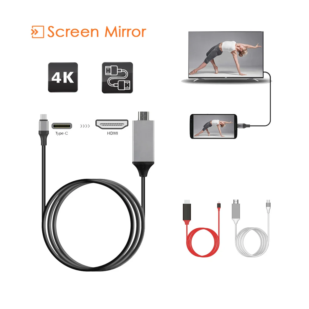 USB-C Type C To HDMI 2.0 Cable 4K HDMI Cable 2M Audio and Ethernet for HDTV / Projector High Speed HDMI A HDMI Cable
USB-C Type C To HDMI 2.0 Cable 4K HDMI Cable 2M Audio and Ethernet for HDTV / Projector High Speed HDMI A HDMI Cable