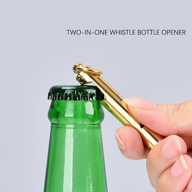2-in-1 Whistle Bottle Opener Whistle Keychain Handmade Brass Keyring for Outdoor Emergency Survival Camping Hunting 1PC
2-in-1 Whistle Bottle Opener Whistle Keychain Handmade Brass Keyring for Outdoor Emergency Survival Camping Hunting 1PC