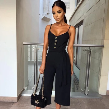 2020 Sexy Women V-Neck Off Shoulder Sleeveless Wide Leg Jumpsuit Lace-Up Button Backless Playsuit Beach Boho Chic Tunic Rompers 
2020 Sexy Women V-Neck Off Shoulder Sleeveless Wide Leg Jumpsuit Lace-Up Button Backless Playsuit Beach Boho Chic Tunic Rompers