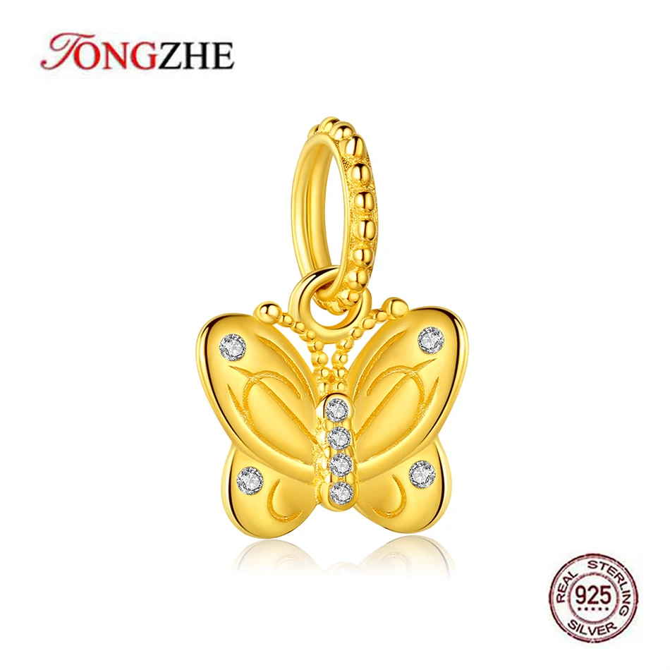 TONGZHE Real 925 Sterling Silver Butterfly Charms CZ Cute Animal Fit Bracelet Necklace For Jewelry Making Gold Charms
TONGZHE Real 925 Sterling Silver Butterfly Charms CZ Cute Animal Fit Bracelet Necklace For Jewelry Making Gold Charms