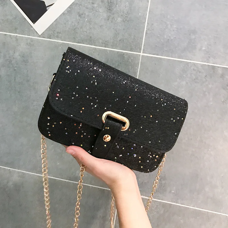 Bag Women's 2018 New Style Korean-style Sequin Square Sling Bag Leather Belt Tongue Bag Chain Bag
Bag Women's 2018 New Style Korean-style Sequin Square Sling Bag Leather Belt Tongue Bag Chain Bag